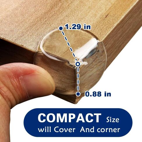Table Corner Guards, Baby Proofing Safety Plastic Corner Protectors, Clear, Pack of 10 in Saudi Arabia