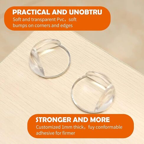 Table Corner Guards, Baby Proofing Safety Plastic Corner Protectors, Clear, Pack of 10 in Saudi Arabia