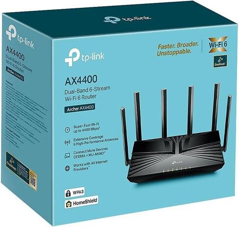 تي بي لينك، آرتشر ax4400، راوتر لاسلكي وإيثرنت، 5 منافذ، ثنائي النطاق 2.4 جيجا هرتز/5 جيجا هرتز in Saudi Arabia