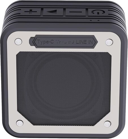 Waterproof Outdoor Bluetooth Speaker, ​15W Subwoofer Speaker，TWS Pairing,Portable Wireless Speaker with USB Port and TF Card Reader,for Home/Party/Outdoor/Beach, (Black Gray) in Saudi Arabia