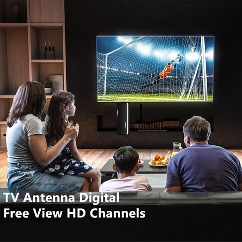 TV Antenna for Smart TV - TV Antenna Indoor Digital HD TV Antenna and Free Local Channels - 4K HD 1080P All TV's VHF UHF 500+ Miles Range - 32.8ft Coax Cable/AC Adapter 2024 New in Saudi Arabia