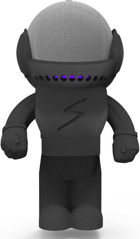 Splin Table Stand Holder Compatible with Amazon Alexa Smart Speaker Echo Dot (4th and 5th gen.) and Apple HomePod Mini, Astro Hero Robot Style (Black) in Saudi Arabia