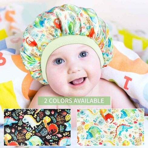 3 Pieces Kids Satin Bonnet Adjustable Sleep Caps Soft Silk Night Sleeping Hats for Teens Toddler Children Reversible Double in Saudi Arabia