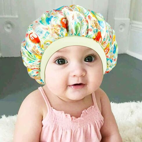 3 Pieces Kids Satin Bonnet Adjustable Sleep Caps Soft Silk Night Sleeping Hats for Teens Toddler Children Reversible Double in Saudi Arabia