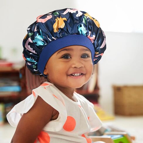 3 Pieces Kids Satin Bonnet Adjustable Sleep Caps Soft Silk Night Sleeping Hats for Teens Toddler Children Reversible Double in Saudi Arabia