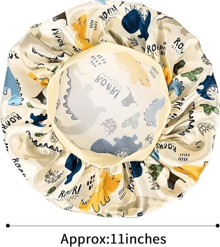3 Pieces Kids Satin Bonnet Adjustable Sleep Caps Soft Silk Night Sleeping Hats for Teens Toddler Children Reversible Double in Saudi Arabia