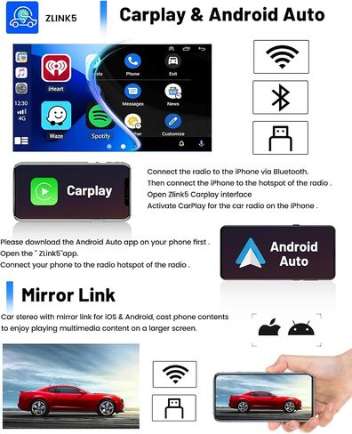 [2+64G] مجموعة ستيريو Hikity Android لراديو Subaru Forester WRX Impreza، شاشة لمس HD 9 بوصة لاسلكية CarPlay Android Auto Radio مع نظام تحديد المواقع العالمي (GPS) وكاميرا احتياطية HiFi BT RDS in Saudi Arabia