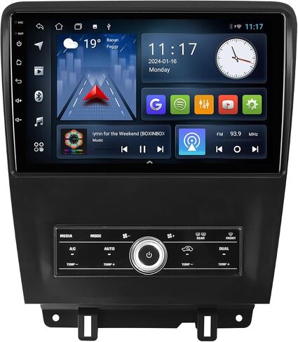 2+32G Android 12 Double Din Car Stereo for Ford Mustang 2010 2011 2012 2013 2014 with 10.1 Inch Touchscreen Radio Built-in Wireless Carplay/Android Auto/GPS/Bluetooth/FM/AUX-in/SWC/Backup Camera in Saudi Arabia