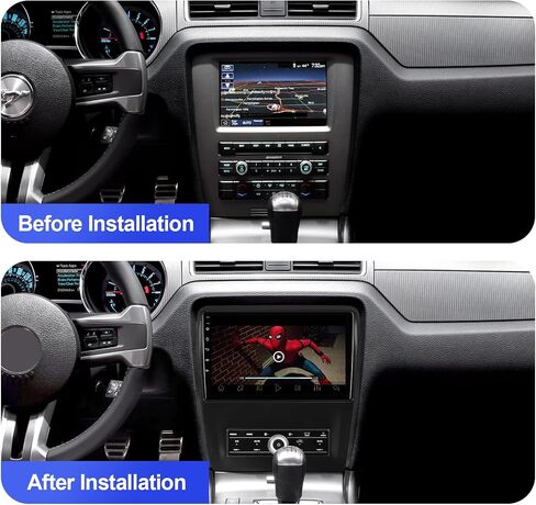 2+32G Android 12 Double Din Car Stereo for Ford Mustang 2010 2011 2012 2013 2014 with 10.1 Inch Touchscreen Radio Built-in Wireless Carplay/Android Auto/GPS/Bluetooth/FM/AUX-in/SWC/Backup Camera in Saudi Arabia
