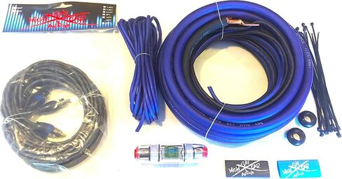 طقم أمبير كبير الحجم 4 Ga CCA AWG ملتوي RCA أزرق أسود كامل عالي السماء in Saudi Arabia