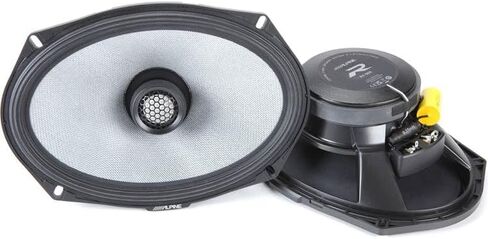 Alpine R-Series R2-S69 6x9 2-Way Coaxial Hi-Res Certified Car Audio Speakers w/Fast Rings Bundle, Integrated 1" Tweeter & Crossover Network, 100W RMS, 300W Peak, 60Hz-40kHz Frequency Response in Saudi Arabia