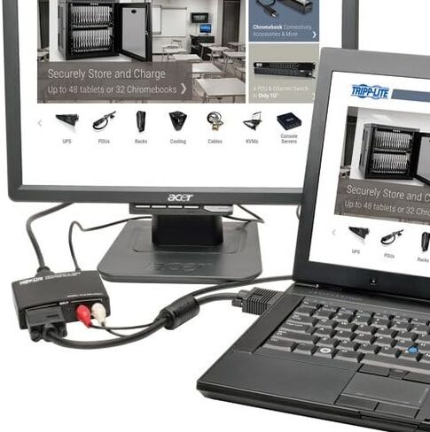 تريب لايت P116-000-HDSC2 مكون في جي ايه مع صوت ستيريو RCA إلى محول HDMI 1080 بكسل، أسود in Saudi Arabia
