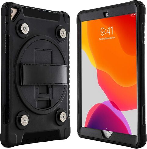 CTA iPad 7th/8th/9th Generation Case 10.2" - Strong Magnetic & Water Resistant Tablet Case with Mounting Plates for iPad 7/8/9 Gen 10.2" - iPad Pro 10.5" - iPad Air 3 & 4 - Black Color – (PAD-MSPC10) in Saudi Arabia