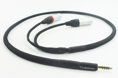 Youkamoo 4.4 ملم إلى Dual XLR ذكر محول سماعة الصوت المتوازن كابل مطلي بالفضة 3 قدم 1 متر 4.4 ملم إلى XLR in Saudi Arabia