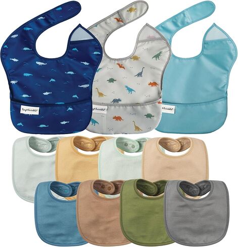 مجموعة من 3 صدريات سهلة مقاومة للفوضى من تايني توينكل، ومجموعة من 8 صدريات لإطعام الأطفال in Kuwait