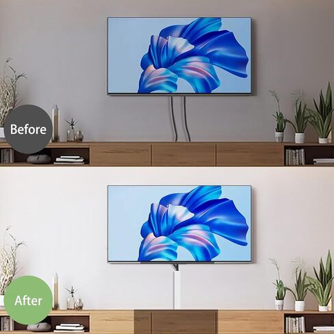Platane TV Cord Hider Wall Kit,Cord Covers for wires on wall- Fire Retardant, Electric Shock Prevention - Hide Wires Safely & Stylishly on Wall Mounted TV (6 x 15.75 L x 0.94" W x 0.55" H) in Saudi Arabia