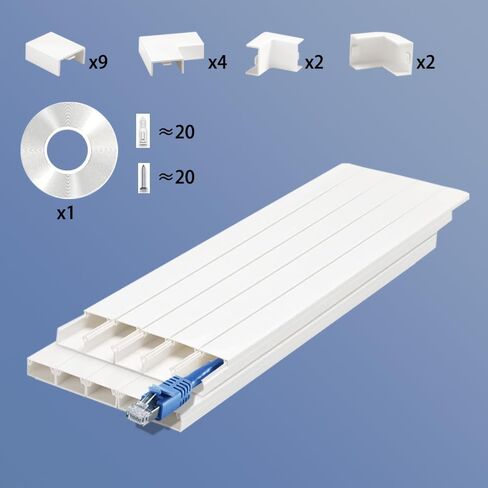 Platane TV Cord Hider Wall Kit,Cord Covers for wires on wall- Fire Retardant, Electric Shock Prevention - Hide Wires Safely & Stylishly on Wall Mounted TV (6 x 15.75 L x 0.94" W x 0.55" H) in Saudi Arabia