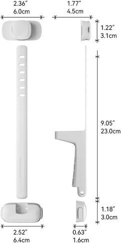 SAFELON 2 قطعة دعامة باب الغسالة ذات التحميل الأمامي، قفل سدادة لحامل باب غسالة سلامة الأطفال، يبقي الباب مفتوحًا (أبيض) in Kuwait