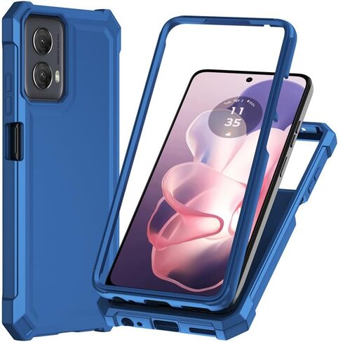 for Motorola Moto G Stylus 5G 2024 Case with Screen Protector,Full Body Protection Front PC Back Soft Silicone Bumper,Heavy Duty Protection Shockproof Phone Case for Moto G Stylus 5G 2024 Blue in Saudi Arabia