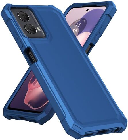 for Motorola Moto G Stylus 5G 2024 Case with Screen Protector,Full Body Protection Front PC Back Soft Silicone Bumper,Heavy Duty Protection Shockproof Phone Case for Moto G Stylus 5G 2024 Blue in Saudi Arabia