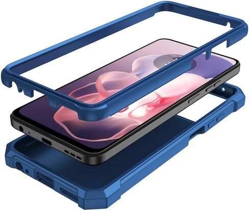 for Motorola Moto G Stylus 5G 2024 Case with Screen Protector,Full Body Protection Front PC Back Soft Silicone Bumper,Heavy Duty Protection Shockproof Phone Case for Moto G Stylus 5G 2024 Blue in Saudi Arabia