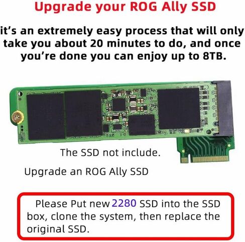 CY Card Adapter 2230 to 2280 Adapter Compatible with Rog Ally,NVME M-Key 5Pin M.2 PCIE 4.0 for Rog Alley SSD Adapter Upgrade Converter 90 Degree MKey Modification PCB in Saudi Arabia