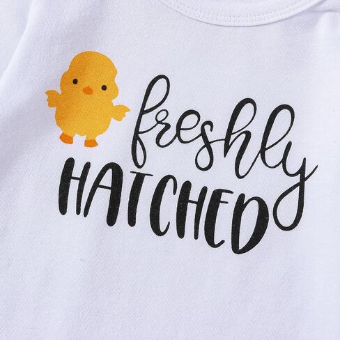 Chicken Baby Clothes Baby Girls Funny Letter Romper Chicken Fabric Flare Trousers Heaband Set Country Farm Baby Stuff in Saudi Arabia