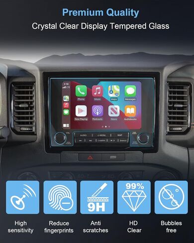 9" Car Screen Protector for 2022 2023 2024 Nissan Frontier Accessories Touchscreen 9H Hardness Tempered Glass Compatible with 2022 2023 2024 Frontier D41 (Pro-X, Pro-4X) - HD Clear in Saudi Arabia