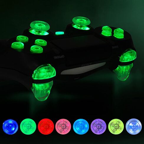 أجزاء وحدة التحكم لـ Ps4، مجموعة Led مضيئة 8 ألوان 19 وضعًا، مجموعة إصلاح مفك البراغي لوحدة التحكم البديلة لوحدة تحكم Ps4 in Saudi Arabia