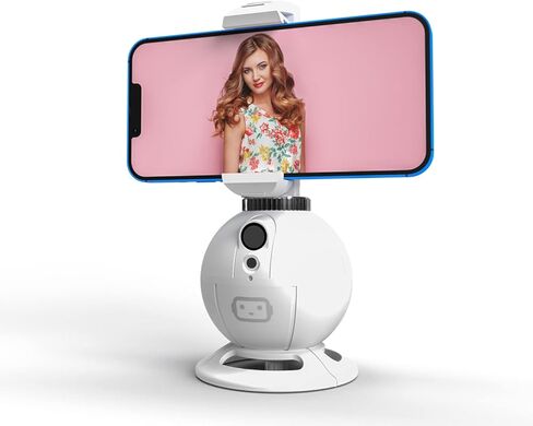 Misa Pod Auto Face Tracking Cell Phone Tripod Mount Stand, UGC Content Creator Tools with 360° Hands Free Smartphone Holder for Streaming, Vlogging Kit for iPhone and Camera - Black in Kuwait