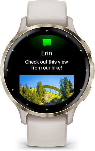 Garmin Venu 3S Advanced Fitness and Health Tracker Smart Watch Soft Gold Stainless Steel Bezel with Ivory Case and 41 MM Silicone Band 1.2 Inch AMOLED Touch Screen Display in Saudi Arabia