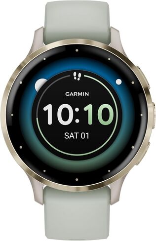 Garmin Venu 3S Advanced Fitness and Health Tracker Smart Watch Soft Gold Stainless Steel Bezel with Ivory Case and 41 MM Silicone Band 1.2 Inch AMOLED Touch Screen Display in Saudi Arabia