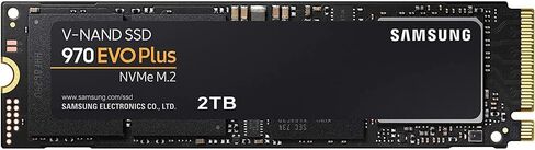 حزمة SAMSUNG MZ-V7S2T0B/AM 970 EVO Plus NVMe M.2 SSD 2 تيرابايت مع حزمة حماية محسنة CPS لمدة عام واحد in Saudi Arabia