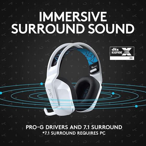 سماعة الألعاب اللاسلكية Logitech G733 K/DA Lightspeed مع نظام تعليق لأجهزة الكمبيوتر الشخصية وأجهزة Mac وPlayStation 4/5 (متجددة) in Saudi Arabia