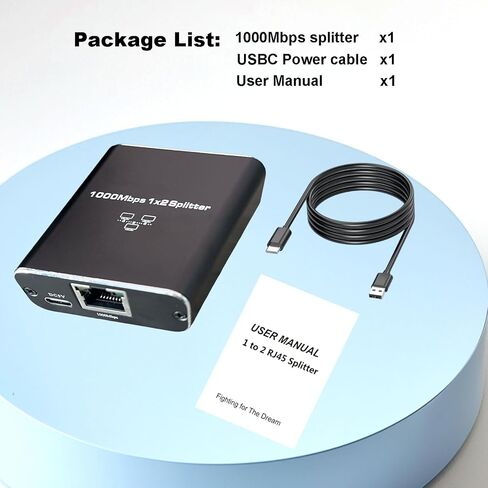 موزع إيثرنت 1 إلى 2 مفتاح عالي السرعة، مقسم كابل إيثرنت جيجابت، مقسم RJ45 بسرعة 1000 ميجابت في الثانية لجهازين للشبكات في وقت واحد، مقسم إنترنت 1 في 2 خارج، من سبائك الألومنيوم كات 5/6/7/8 in Kuwait