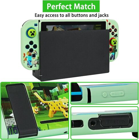 TIKOdirect Carrying Case Accessories for Switch,Portable Travel Case with Soft Protective Case, Screen Protectors and Thumb Grip caps, Green in Saudi Arabia