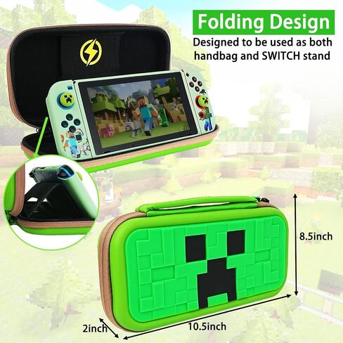 TIKOdirect Carrying Case Accessories for Switch,Portable Travel Case with Soft Protective Case, Screen Protectors and Thumb Grip caps, Green in Saudi Arabia