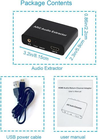 HDMI Arc Audio Extractor/Adapter Cec، HDMI ARC إلى RCA/محول صوت بصري/محوري in Kuwait