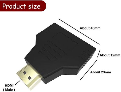 SaiDian 1 قطعة HDMI 1 في 2 محول 1080P ذكر إلى ثنائي HDMI أنثى DVD مقسم صوت محول HD تحويل التوصيل in Kuwait