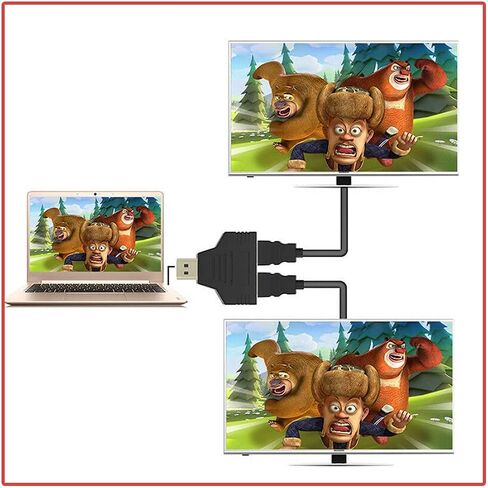 SaiDian 1 قطعة HDMI 1 في 2 محول 1080P ذكر إلى ثنائي HDMI أنثى DVD مقسم صوت محول HD تحويل التوصيل in Kuwait