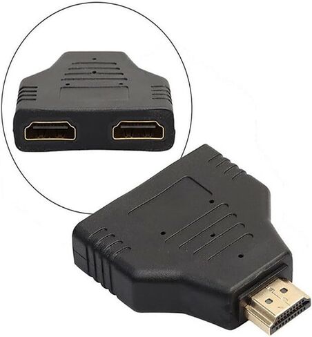 SaiDian 1 قطعة HDMI 1 في 2 محول 1080P ذكر إلى ثنائي HDMI أنثى DVD مقسم صوت محول HD تحويل التوصيل in Kuwait