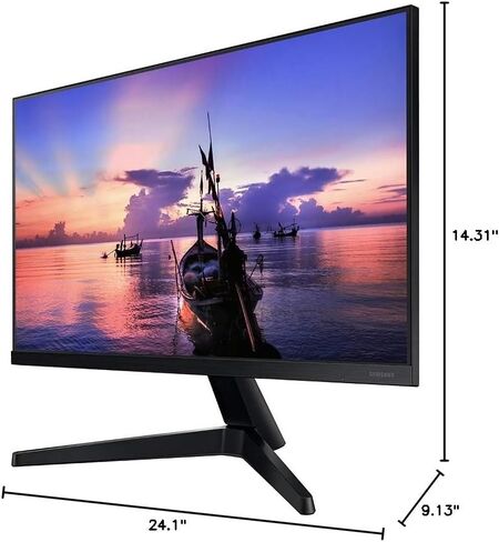 شاشة سامسونج T35F LED مقاس 27 بوصة مع تصميم بدون حدود، لوحة IPS، 75 هرتز، FreeSync، ووضع حماية العين (LF27T350FHNXZA)، رمادي أزرق داكن (متجدد) in Kuwait