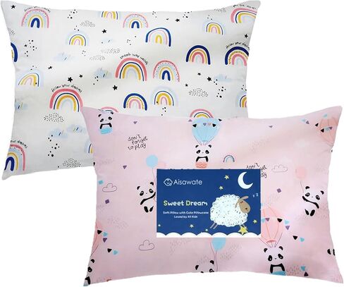 كيس وسادة للأطفال الصغار، عبوتان من غطاء وسادة من القطن العضوي للفتيات، غطاء وسادة مقاس 14 × 20 للنوم يناسب الوسائد مقاس 13 × 18 أو 14 × 19، غطاء وسادة للسفر بإغلاق مغلف (فيل، وردي كلوند) in Saudi Arabia
