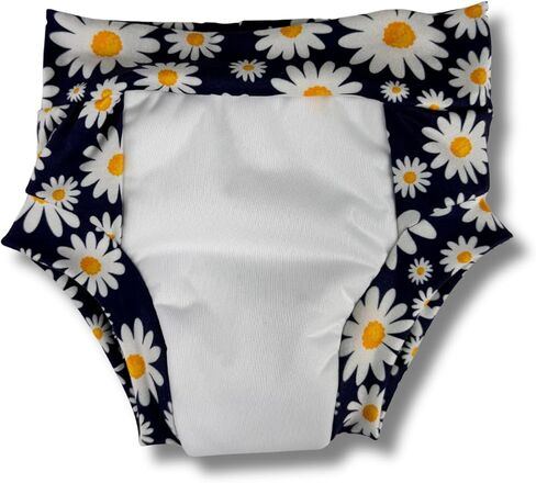 سروال تدريب مصنوع من القماش العضوي قابل لإعادة الاستخدام، عالي الامتصاص أثناء النهار ومقاوم للماء (2-3، أقحوان) in Kuwait