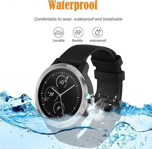 عبوتان من سوار المعصم المقاوم للماء متوافق مع Garmin Vivoactive 4S / Venu 3S / Venu 2S / Vivomove 3S، حزام بديل سريع الإصدار 18 مم للنساء والرجال in Kuwait