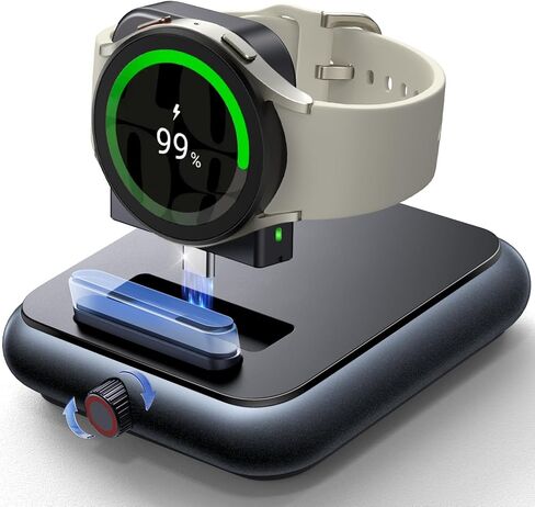 JOYROOM Removable Charging Dock for Samsung Galaxy Watch Compatible with Watch 6/Classic/Watch 5/5 Pro/Watch 4/Classic/Watch 3/Active 2/1, Magnetic Watch Charger with USB C Cable Fast Charging in Saudi Arabia