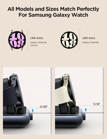 JOYROOM Removable Charging Dock for Samsung Galaxy Watch Compatible with Watch 6/Classic/Watch 5/5 Pro/Watch 4/Classic/Watch 3/Active 2/1, Magnetic Watch Charger with USB C Cable Fast Charging in Saudi Arabia