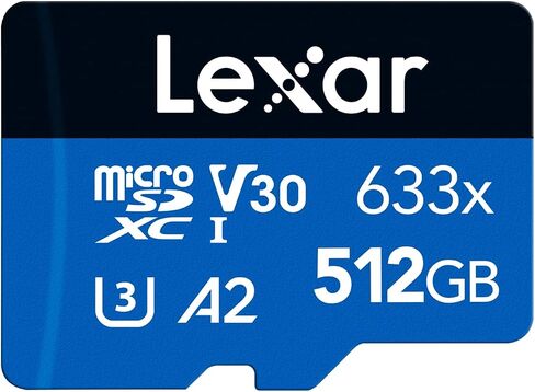 بطاقة Lexar 633x 128GB Micro SD، بطاقة microSDXC UHS-I + محول SD، بطاقة ذاكرة microSD تصل إلى 100 ميجابايت/ثانية للقراءة، A1، الفئة 10، U3، V30، بطاقة TF للهواتف الذكية/الأجهزة اللوحية/كاميرات IP (LMS0633128G-BNAAA) in Saudi Arabia