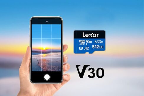 بطاقة Lexar 633x 128GB Micro SD، بطاقة microSDXC UHS-I + محول SD، بطاقة ذاكرة microSD تصل إلى 100 ميجابايت/ثانية للقراءة، A1، الفئة 10، U3، V30، بطاقة TF للهواتف الذكية/الأجهزة اللوحية/كاميرات IP (LMS0633128G-BNAAA) in Saudi Arabia