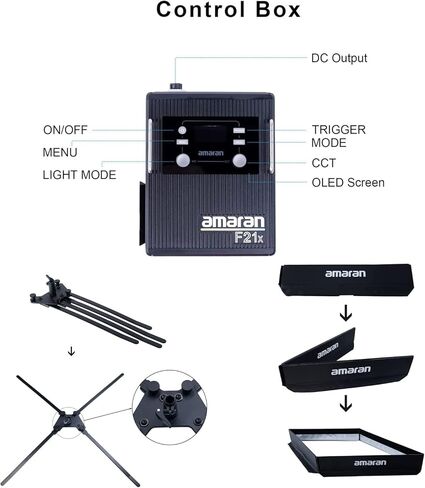 Amaran F21x 100W Flex LED Light Mat, Bi-Color 2500K-7500K Video Light Support DMX Sidus Link App Control for Video Photography in Saudi Arabia